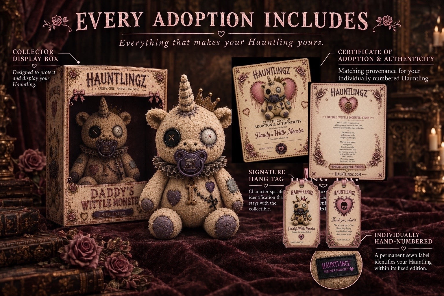 Every HAUNTLINGZ adoption includes